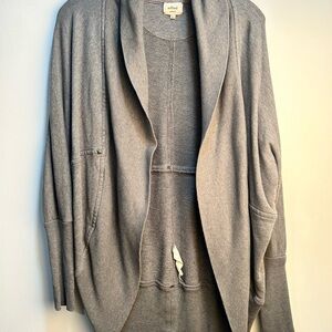 Wilfred Charcoal Open-Front Cardigan
